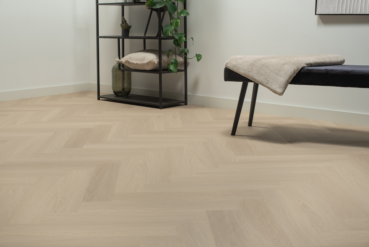 Floer Visgraat Click PVC - Beige Eiken - Afbeelding 7