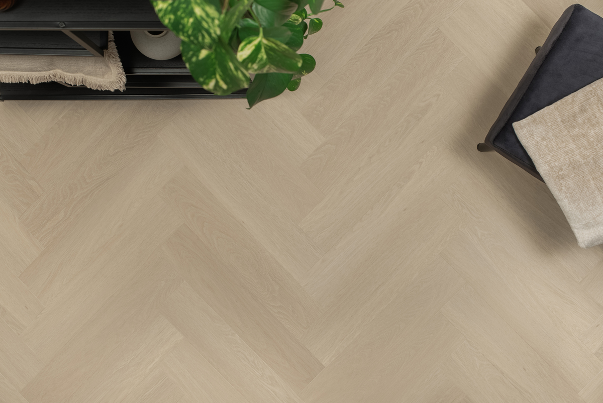 Floer Visgraat Click PVC - Beige Eiken - Afbeelding 4