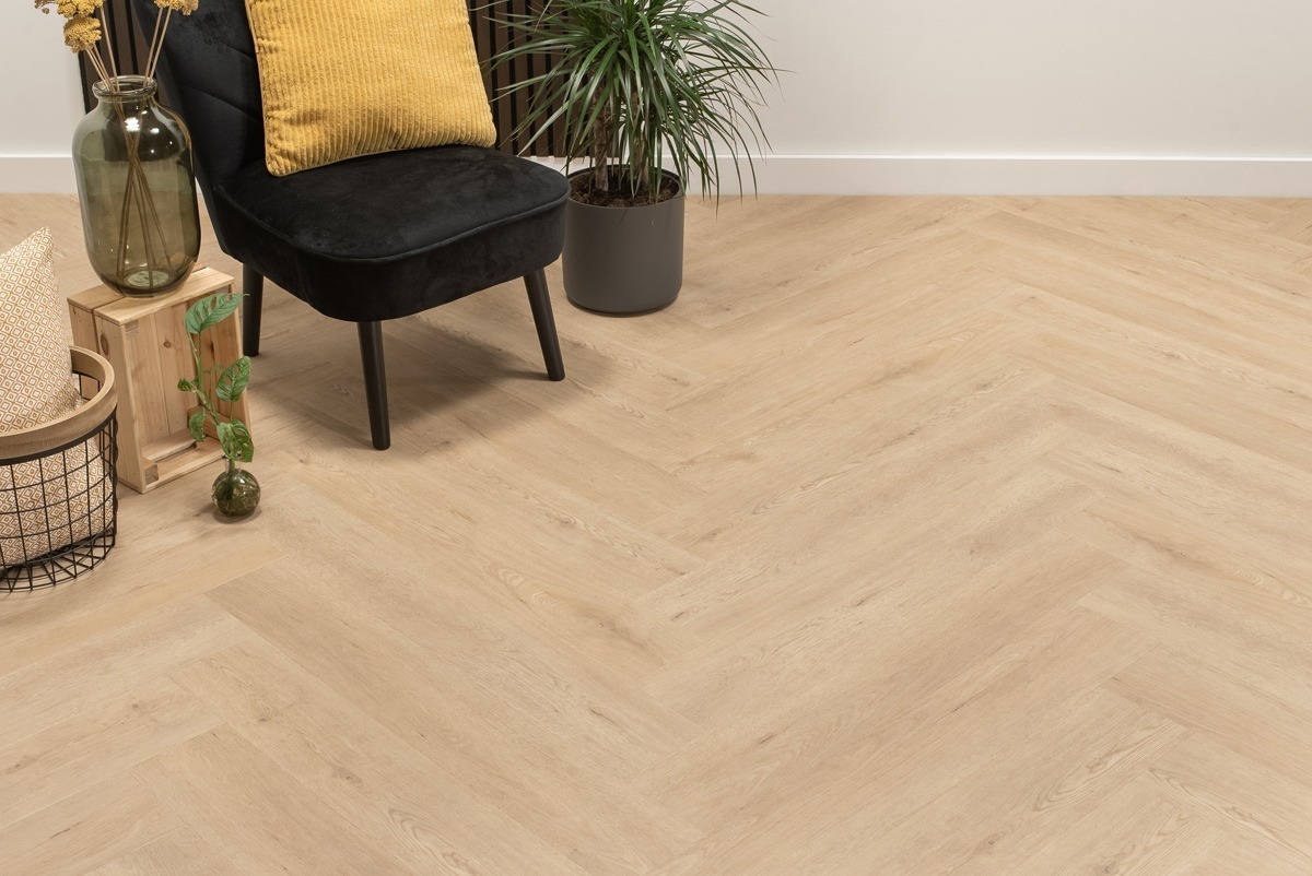 Floer Walvisgraat Click PVC – Gaia Grijsbeige - Afbeelding 19