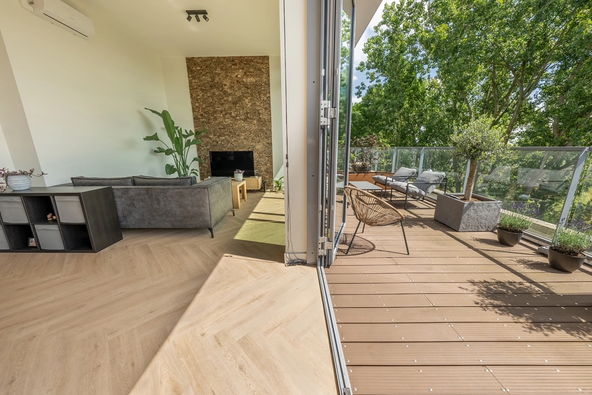 Floer Walvisgraat Click PVC – Gaia Grijsbeige - Afbeelding 5